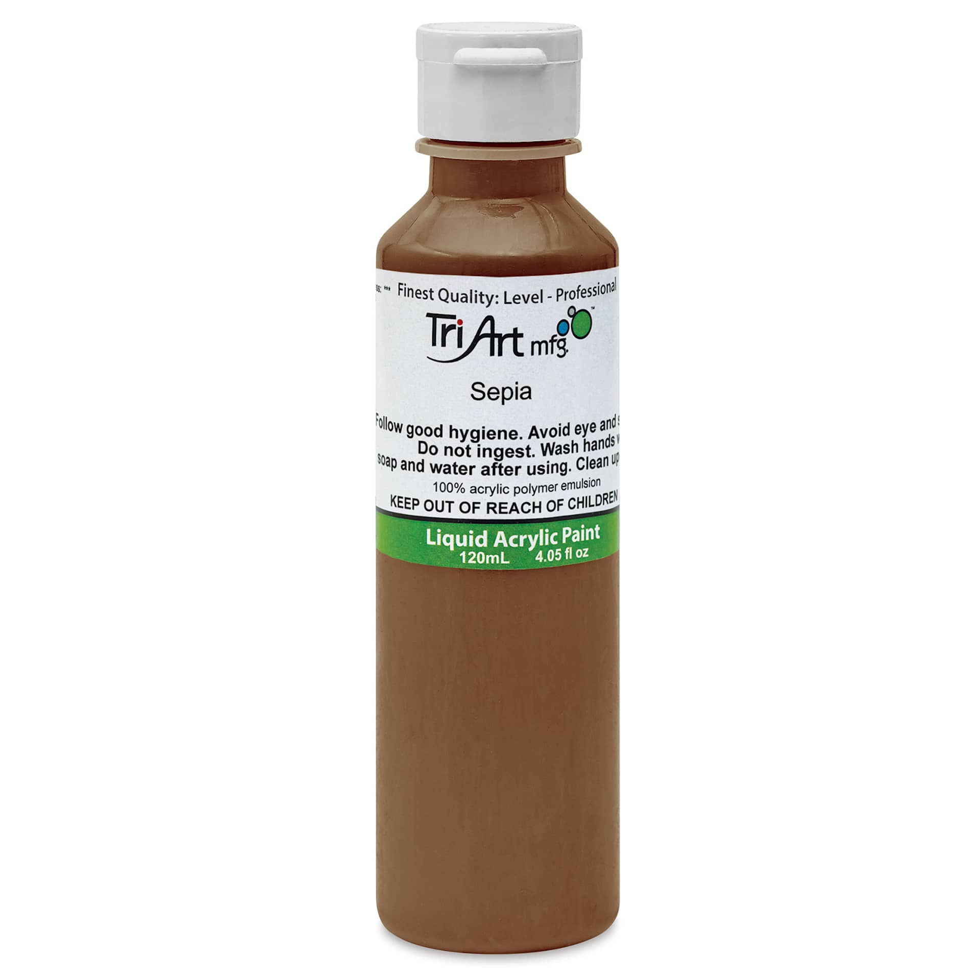 Tri-Art Liquid Artist Acrylics - Sepia, 120 ml bottle