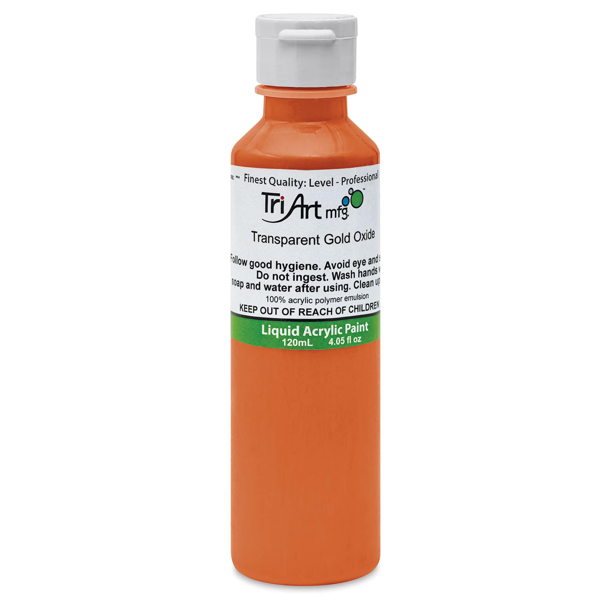 Tri-Art Liquid Artist Acrylics - Transparent Gold Oxide, 120 ml bottle
