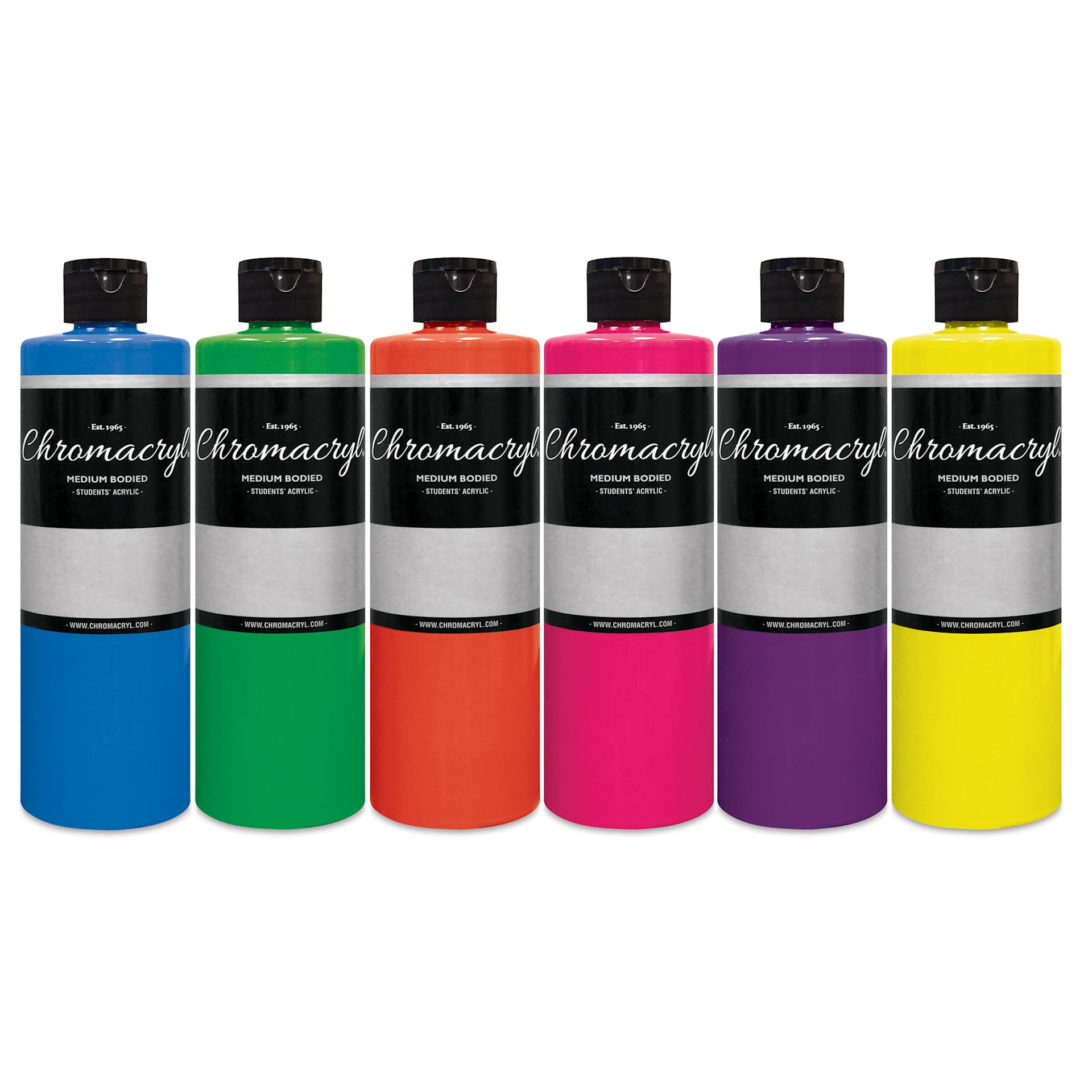 Chromacryl Students' Acrylics - Neon Pints, Set of 6