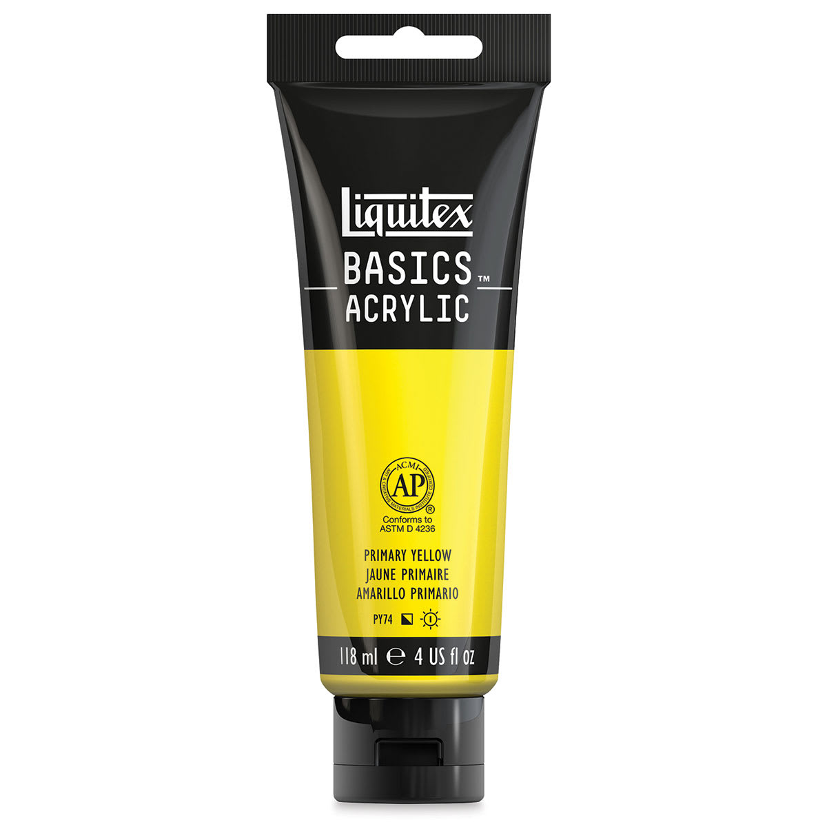 Liquitex Basics - Primary Yellow, 4 oz tube