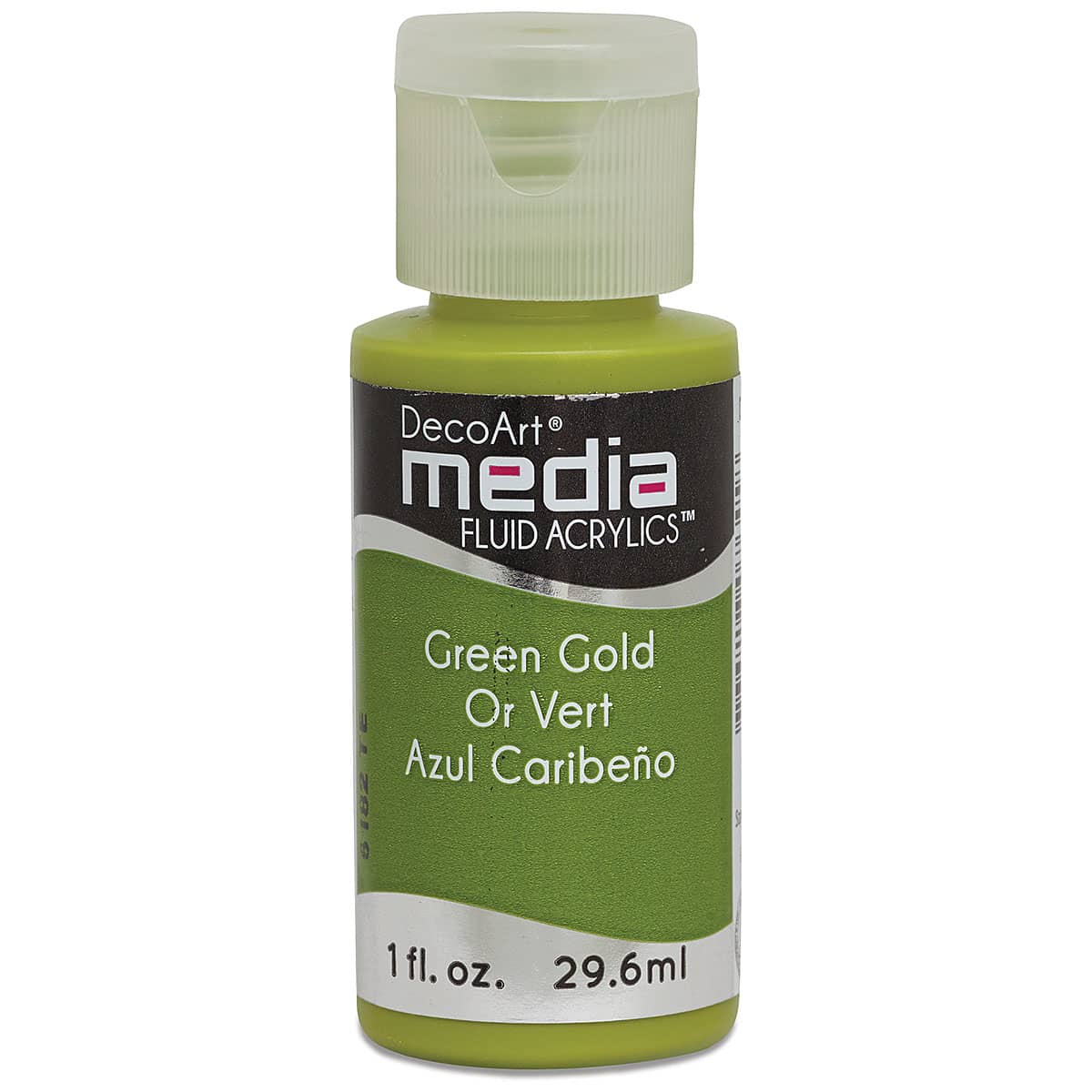 Deco Art Media Fluid Acrylic, 1 oz Bottle - Green Gold