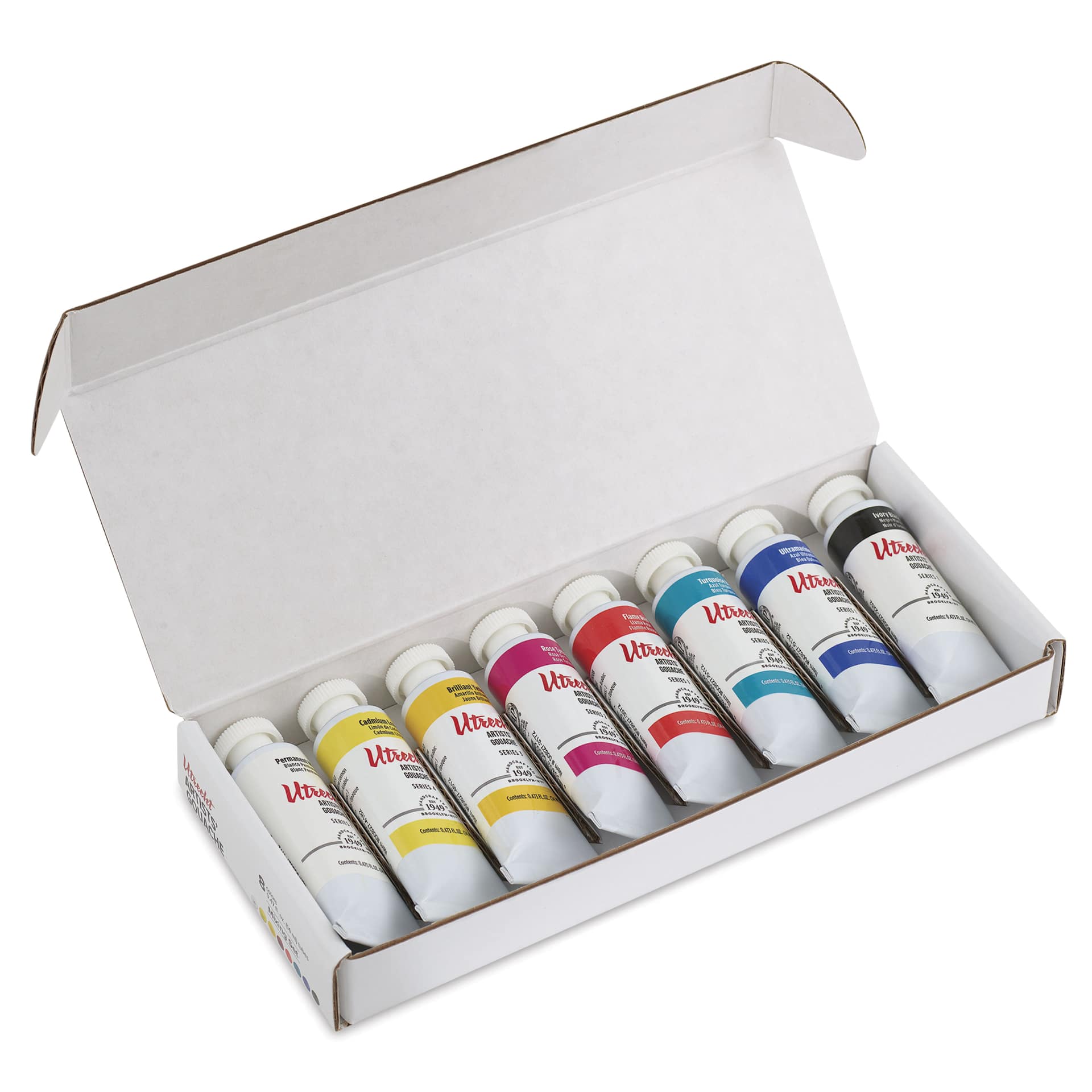 Utrecht Artists' Gouache - Set of 8, Mixing Colors, 14 ml Tubes