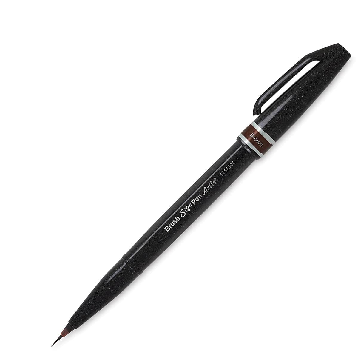 Pentel Arts Micro Brush Tip Sign Pen - Brown