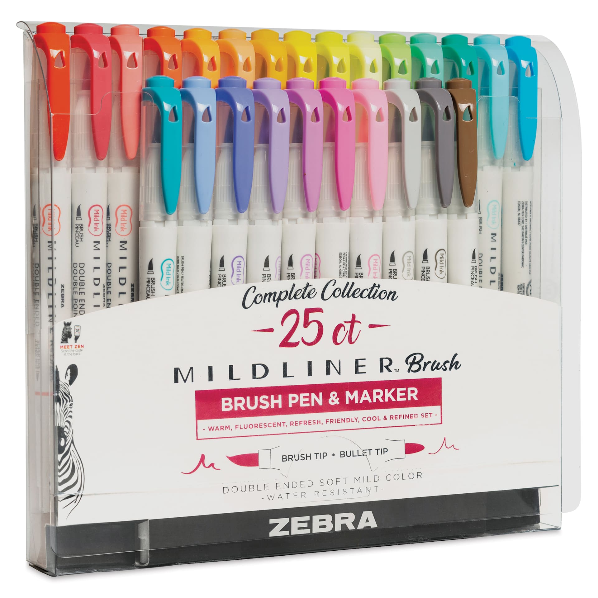 Zebra Mildliner Double Ended Brush Pen Sets BLICK Art Materials