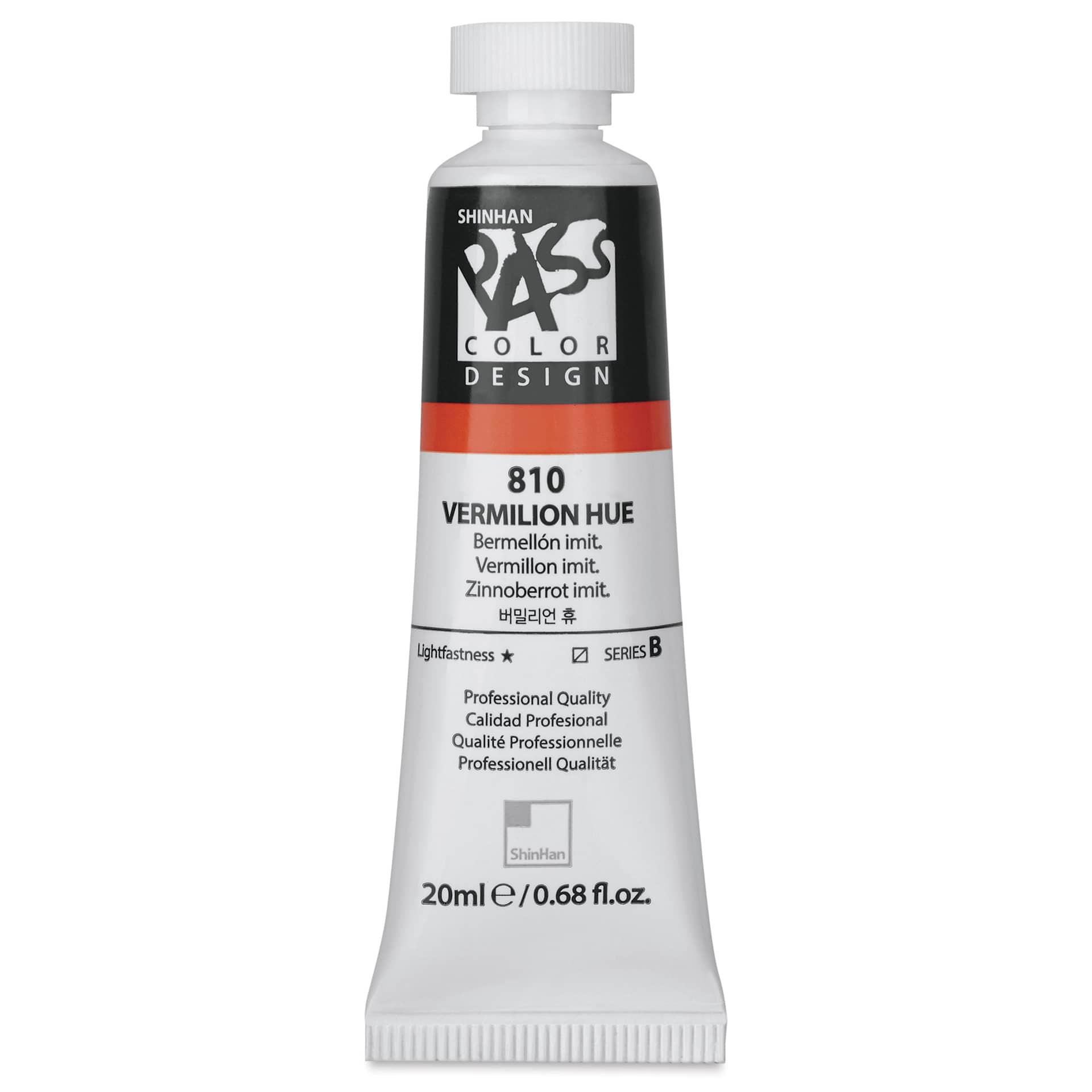 ShinHan Pass Colors Opaque Watercolor Tube - Vermilion, 20 ml