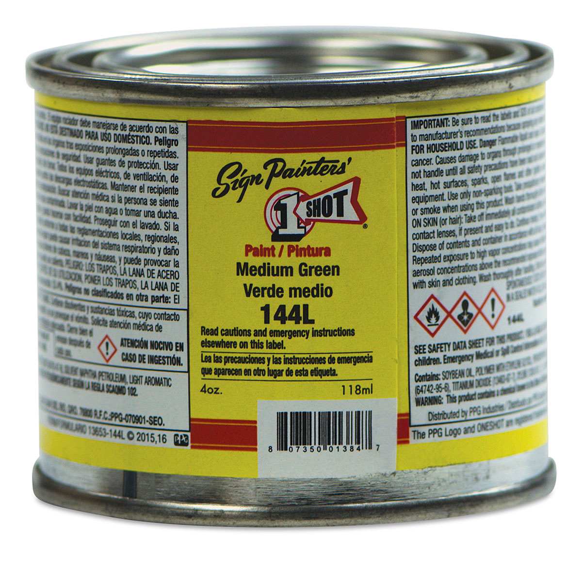 1-Shot Lettering Enamel - Medium Green, 4 oz