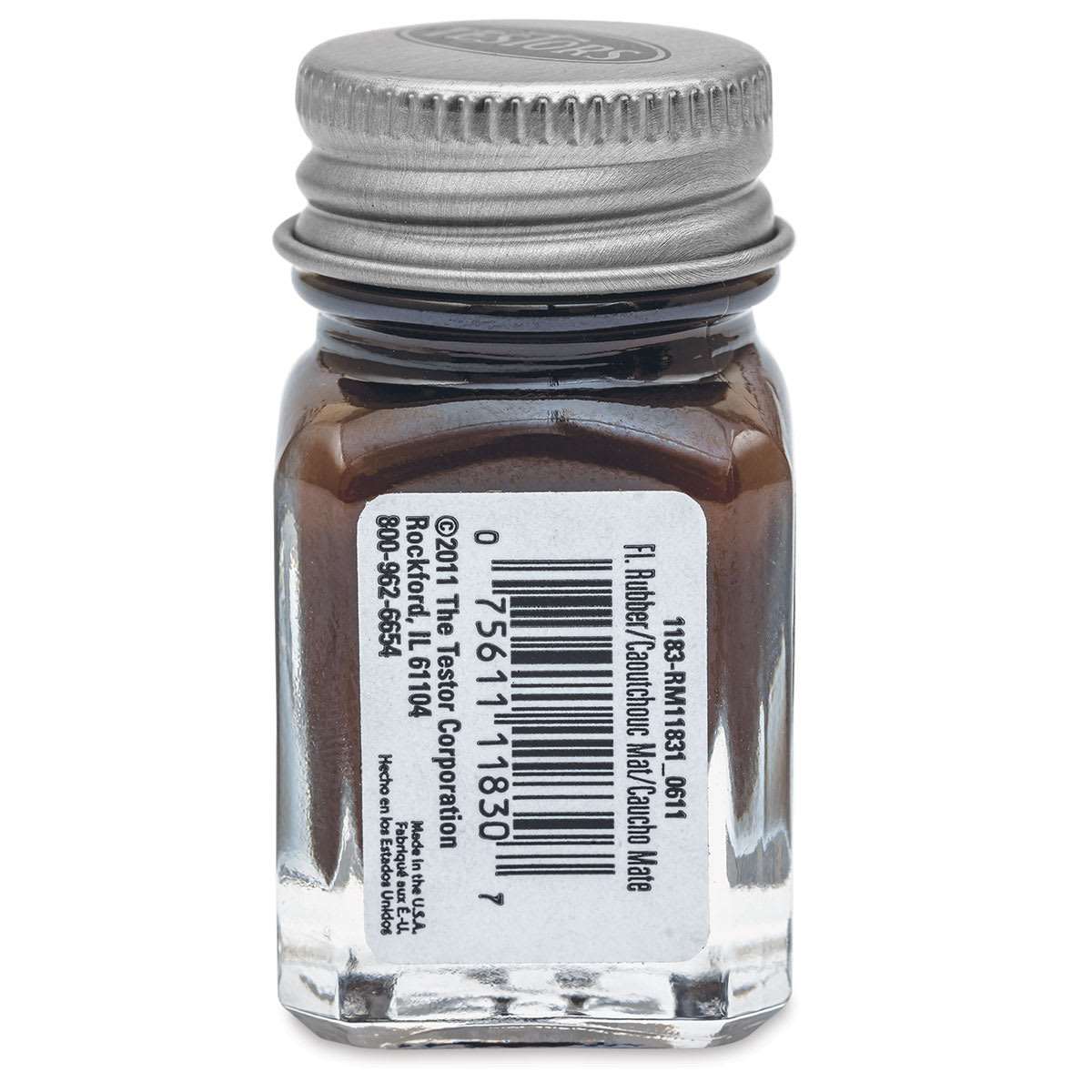 Testors Enamel Paint - Rubber, 1/4 oz bottle