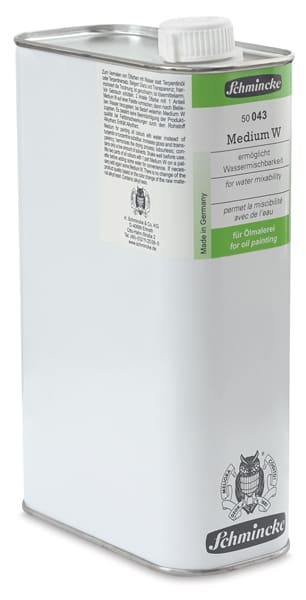 Schmincke Medium W - Angled view of 1000 ml can