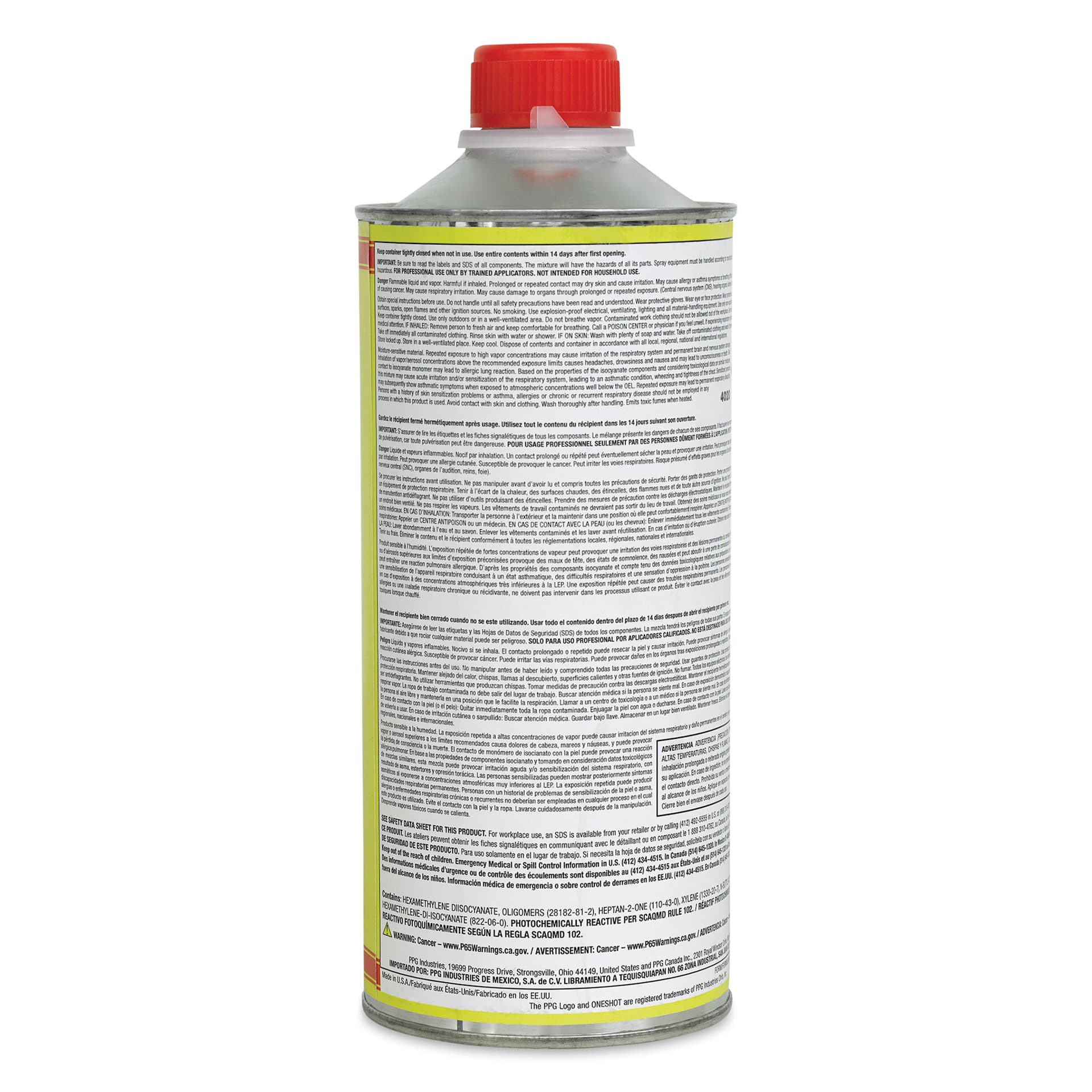 1-Shot Clear Anti-Graffiti Coating - Part B, Quart (Back of can)