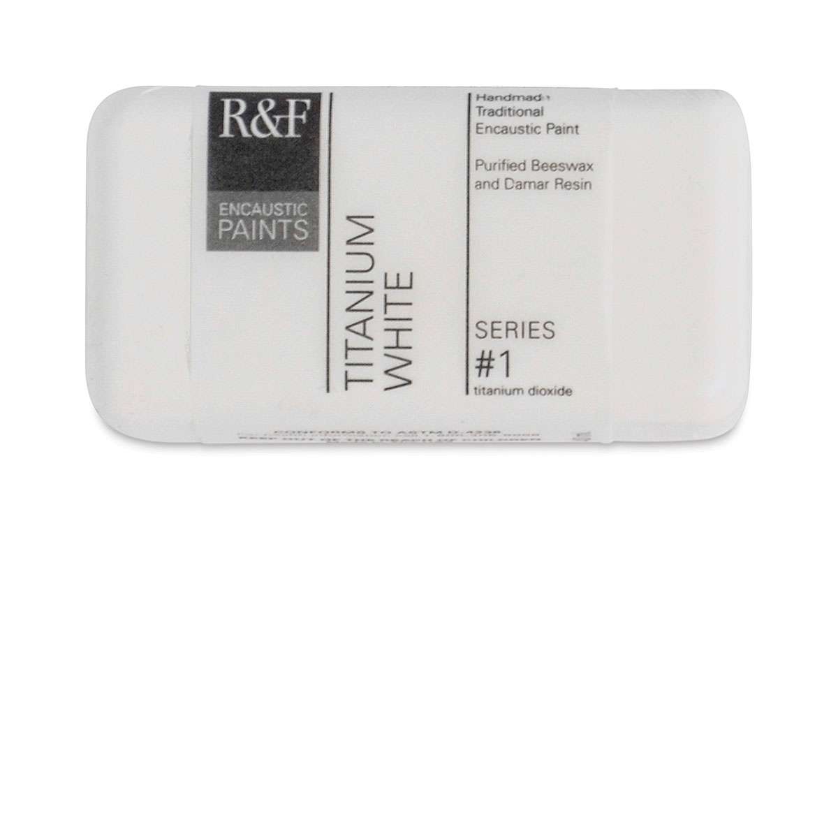 R&F Encaustic Paint Block - Titanium White, 40 ml block