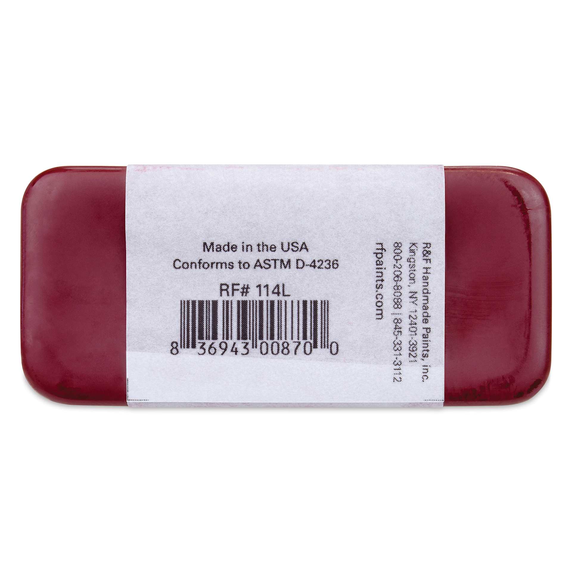 R&F Encaustic Paint Block - Alizarin Permanent, 104 ml block back