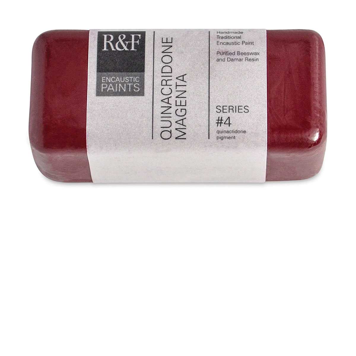 R&F Encaustic Paint Block - Quinacridone Magnenta, 104 ml block