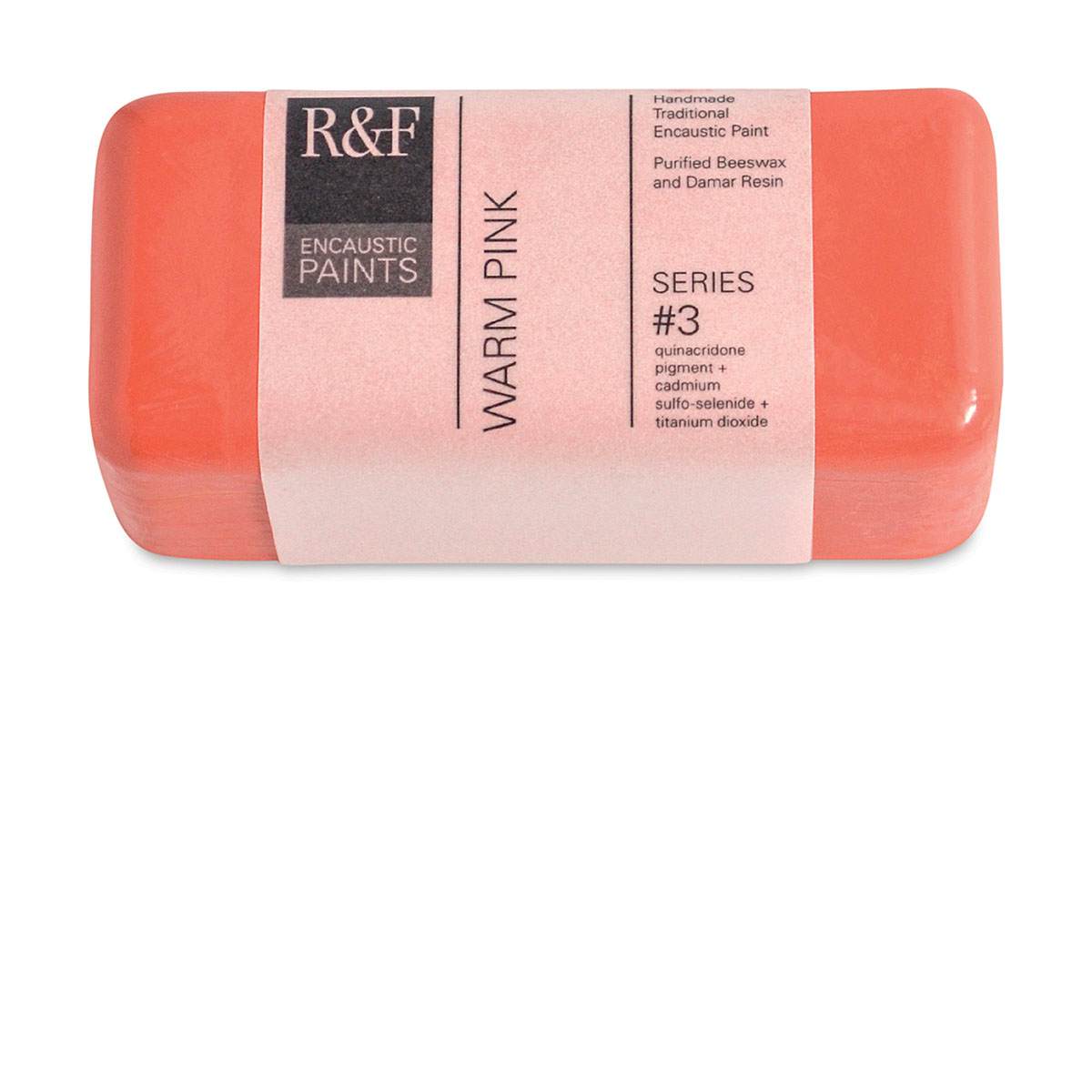 R&F Encaustic Paint Block - Warm Pink, 104 ml block