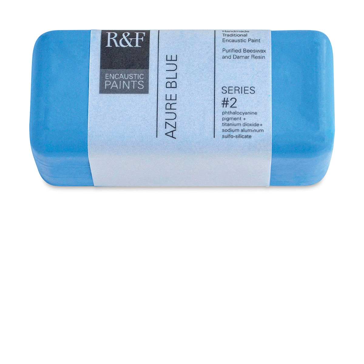 R&F Encaustic Paint Block - Azure Blue, 104 ml block