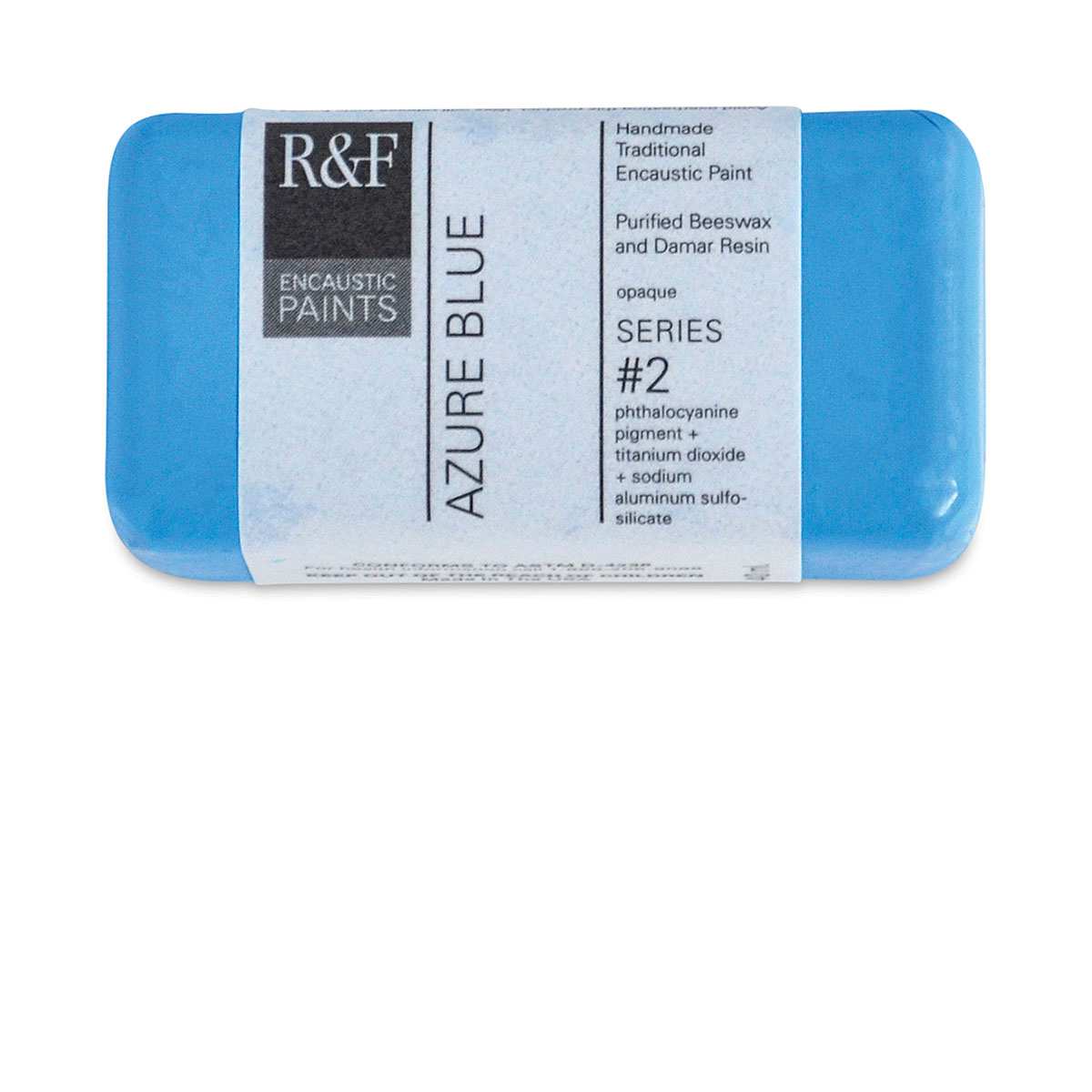 R&F Encaustic Paint Block - Azure Blue, 40 ml block