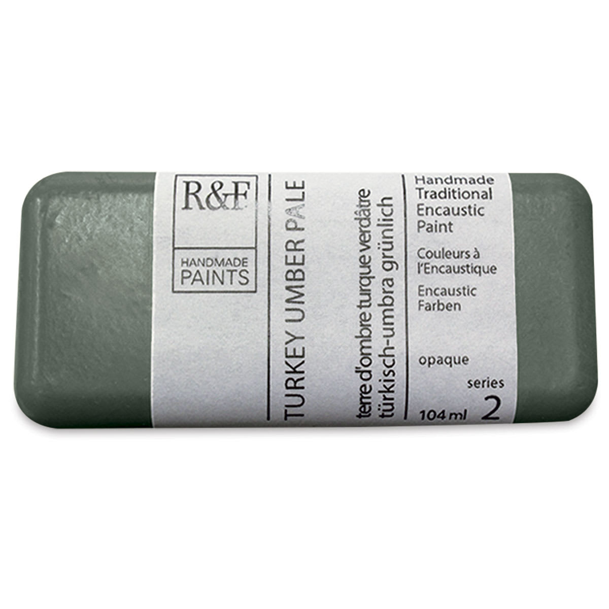 R&F Encaustic Paint Block - Turkey Umber Pale, 104 ml, Block
