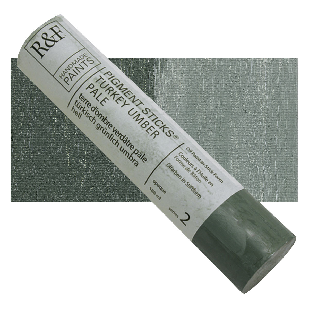R&F Pigment Stick - Turkey Umber Pale, 188 ml stick and swatch