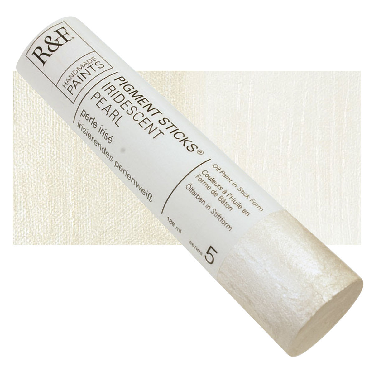 R&F Pigment Stick - Iridescent Pearl, 188 ml stick and swatch
