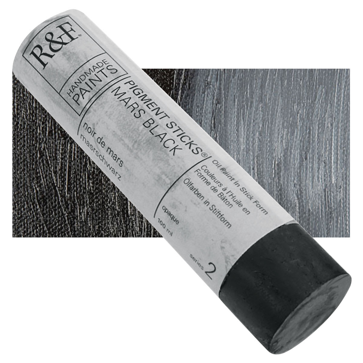 R&F Pigment Stick - Mars Black, 100 ml stick and swatch