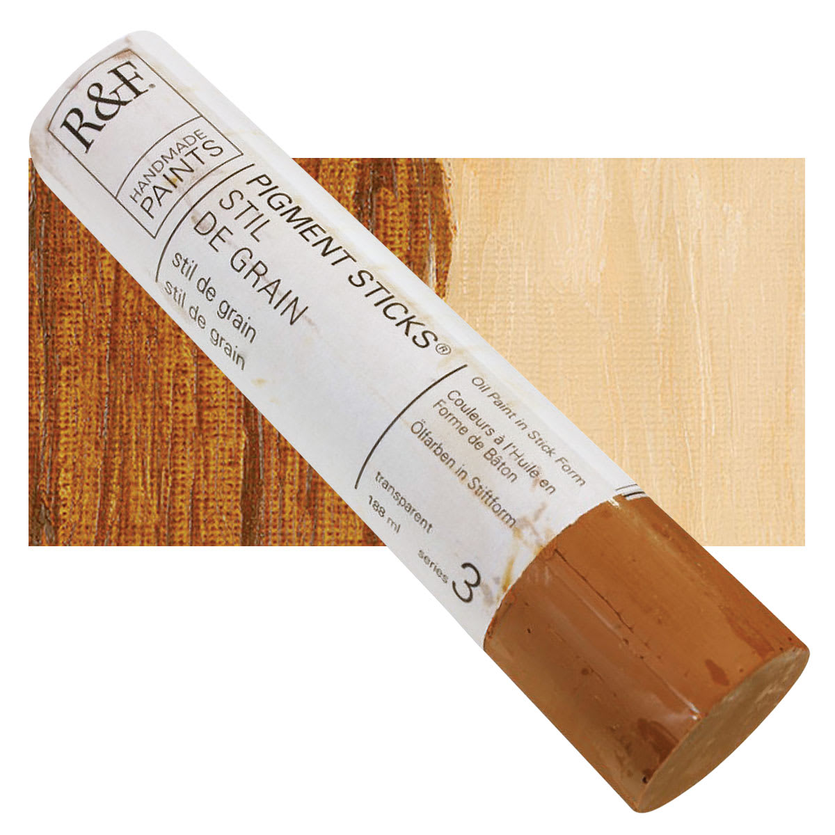 R&F Pigment Stick - Stil De Grain, 188 ml stick and swatch