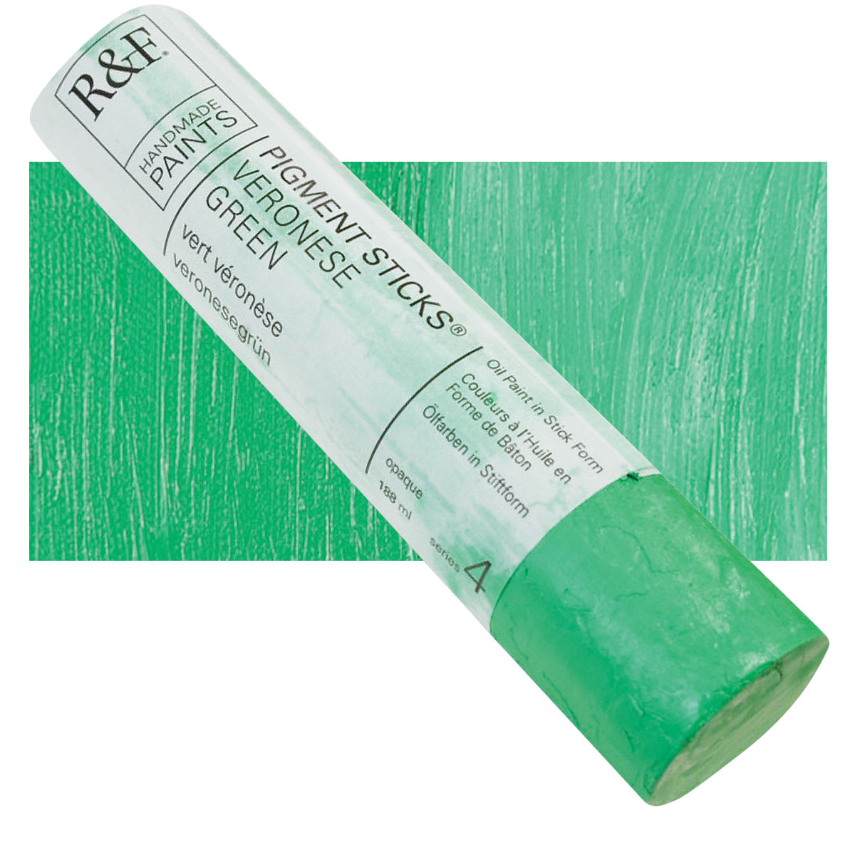 R&F Pigment Stick - Veronese Green, 188 ml and swatch