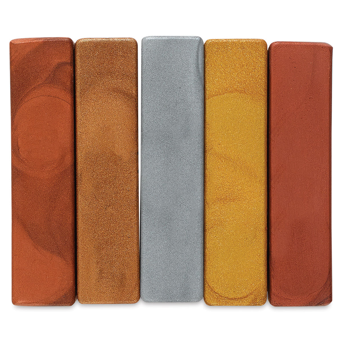 Enkaustikos Hot Sticks Encaustic Paints - Set of 5, Super Metallic Colors, 13 ml sticks out of packaging