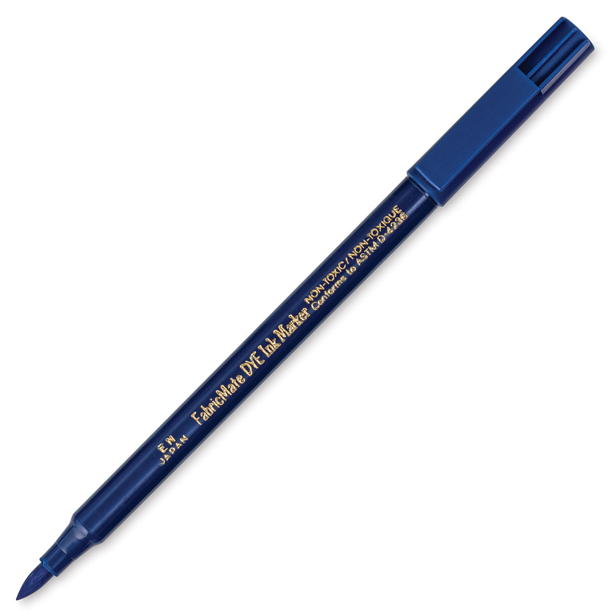 Yasutomo FabricMate Dye Ink Markers - Blue with cap off