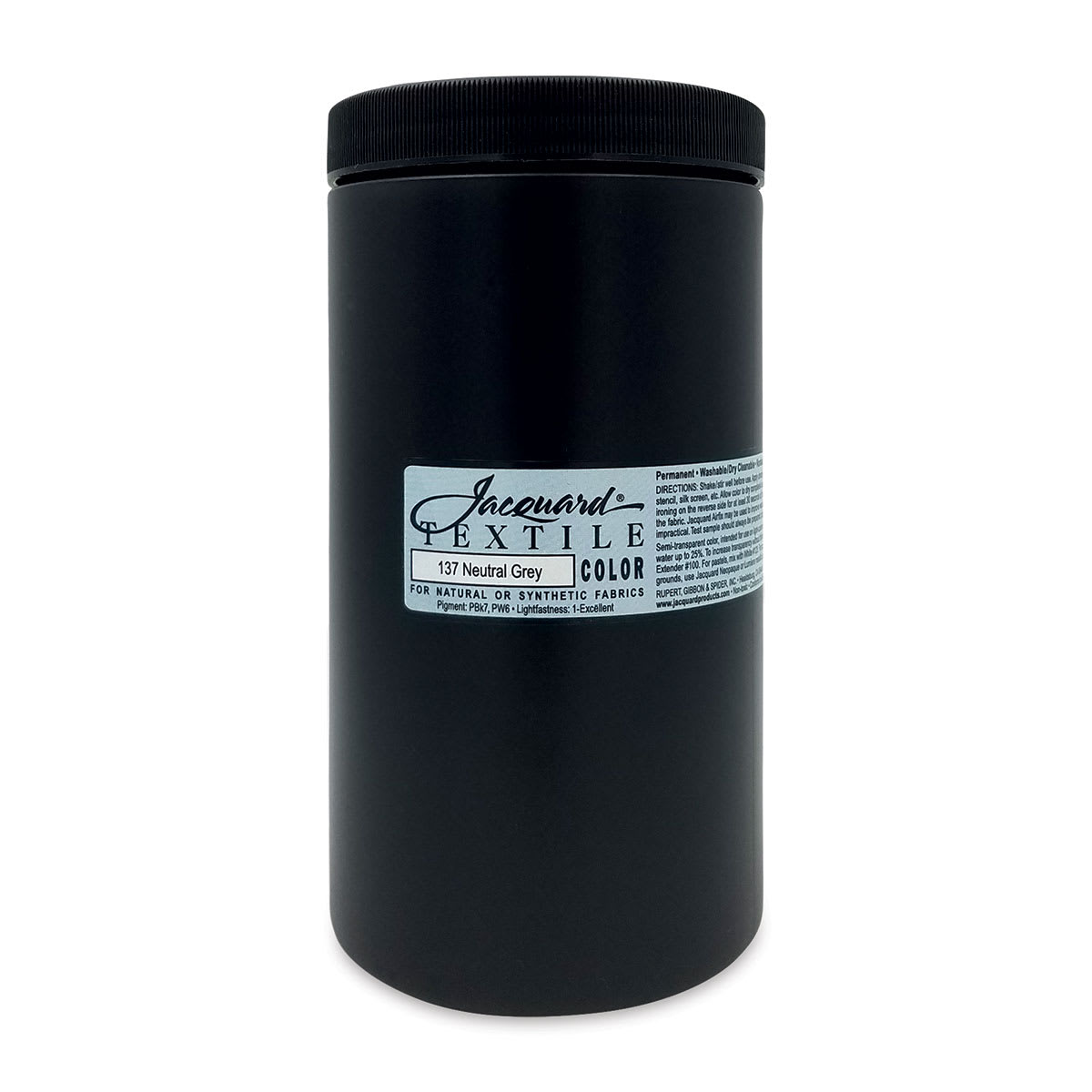 Jacquard Textile Color - Neutral Gray, 32 oz jar