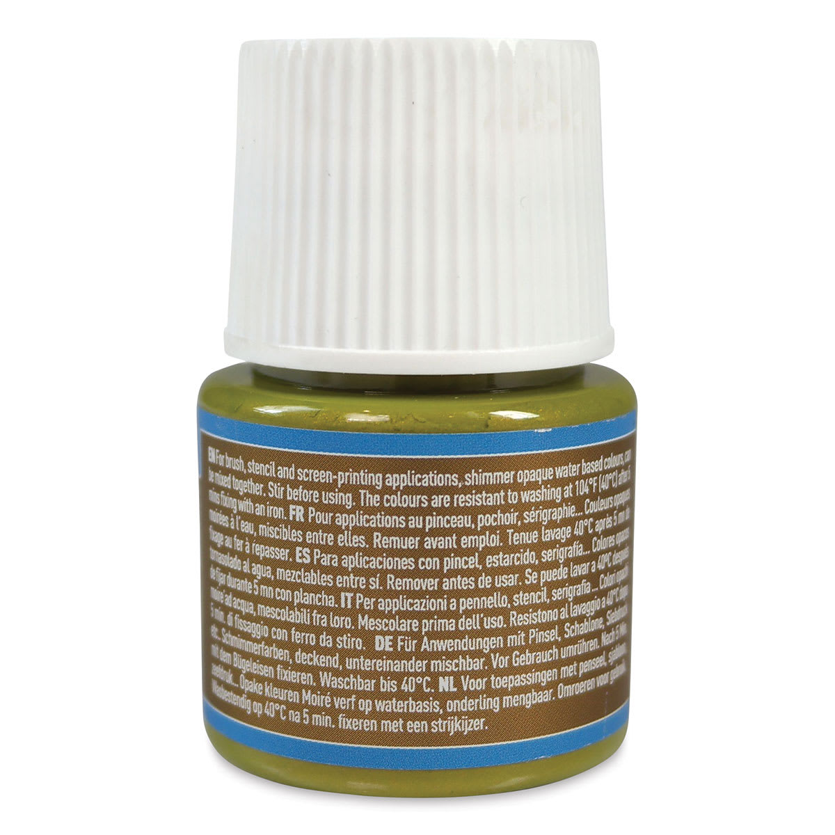 Pebeo Setacolor Fabric Paint - Bronze, Shimmer Opaque, 45 ml bottle back