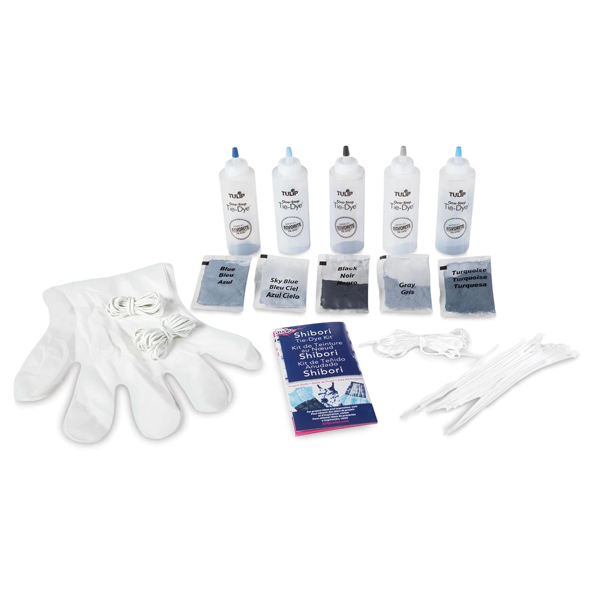 Tulip One-Step Tie-Dye Kit - Shibori, Kit of 5 Colors (Kit contents)