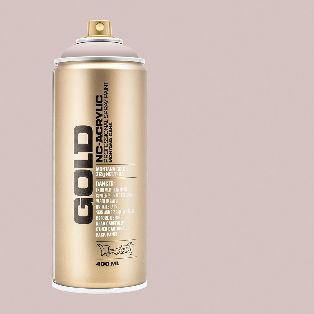 Montana Gold Acrylic Professional Spray Paint - Brain, 400 ml (Spray can with color swatch)