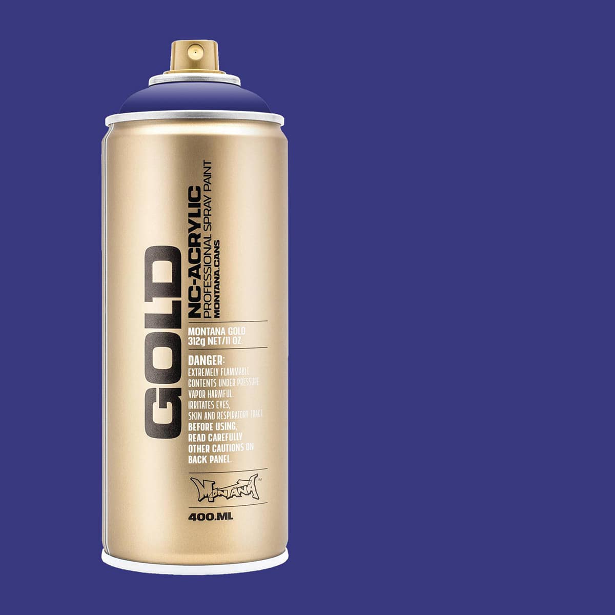 Montana Gold Acrylic Professional Spray Paint - Gonzo, 400 ml (Spray can with color swatch)