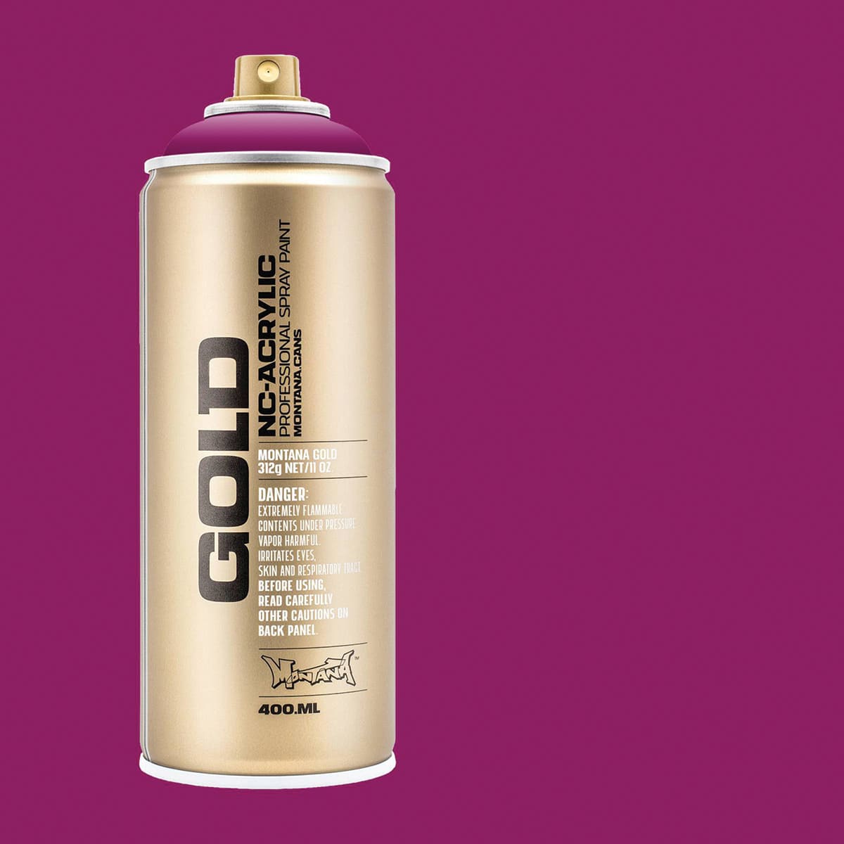 Montana Gold Acrylic Professional Spray Paint - Cherry Blossom, 400 ml (Spray can with color swatch)