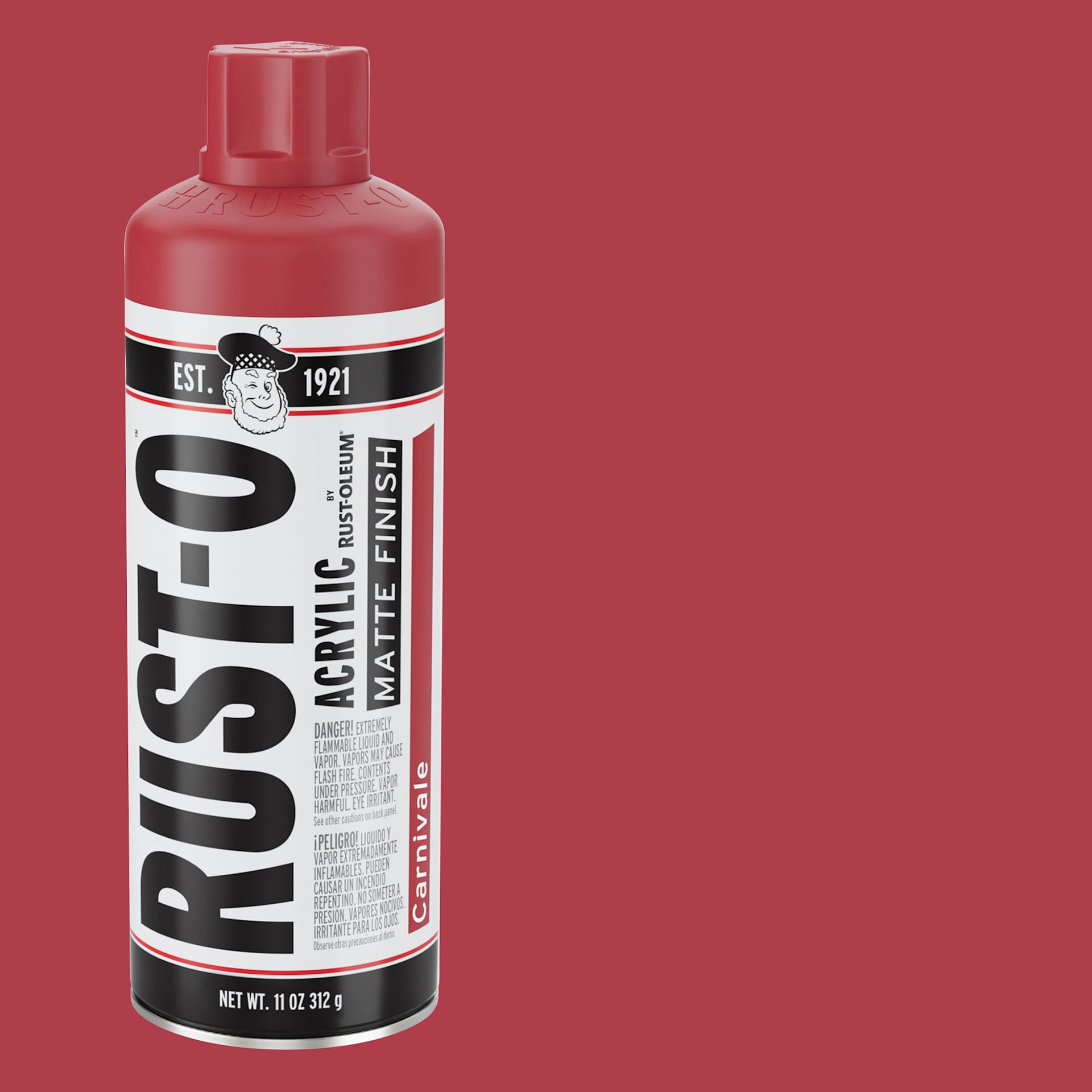 Rust-Oleum Rust-O Artist Acrylic Spray Paint - Carnivale, Can and Swatch