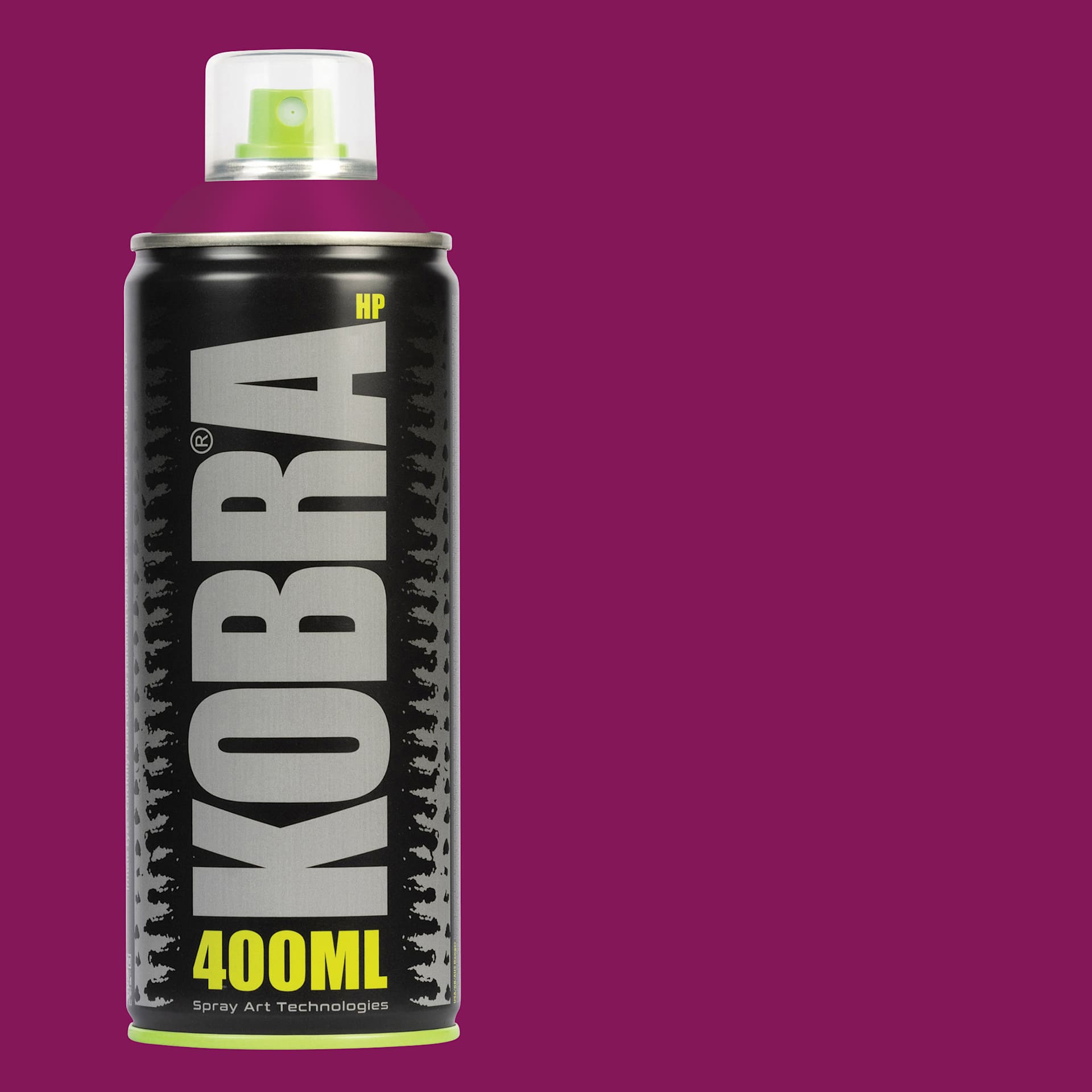 Kobra High Pressure Spray Paint - Orchidea, 400 ml, Can with swatch