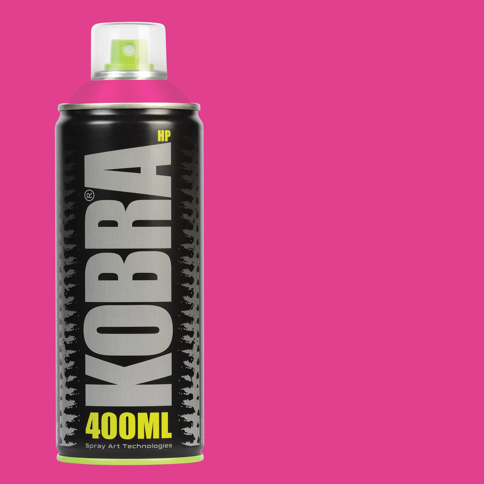 Kobra High Pressure Spray Paint - Light Magenta, 400 ml, Can with swatch