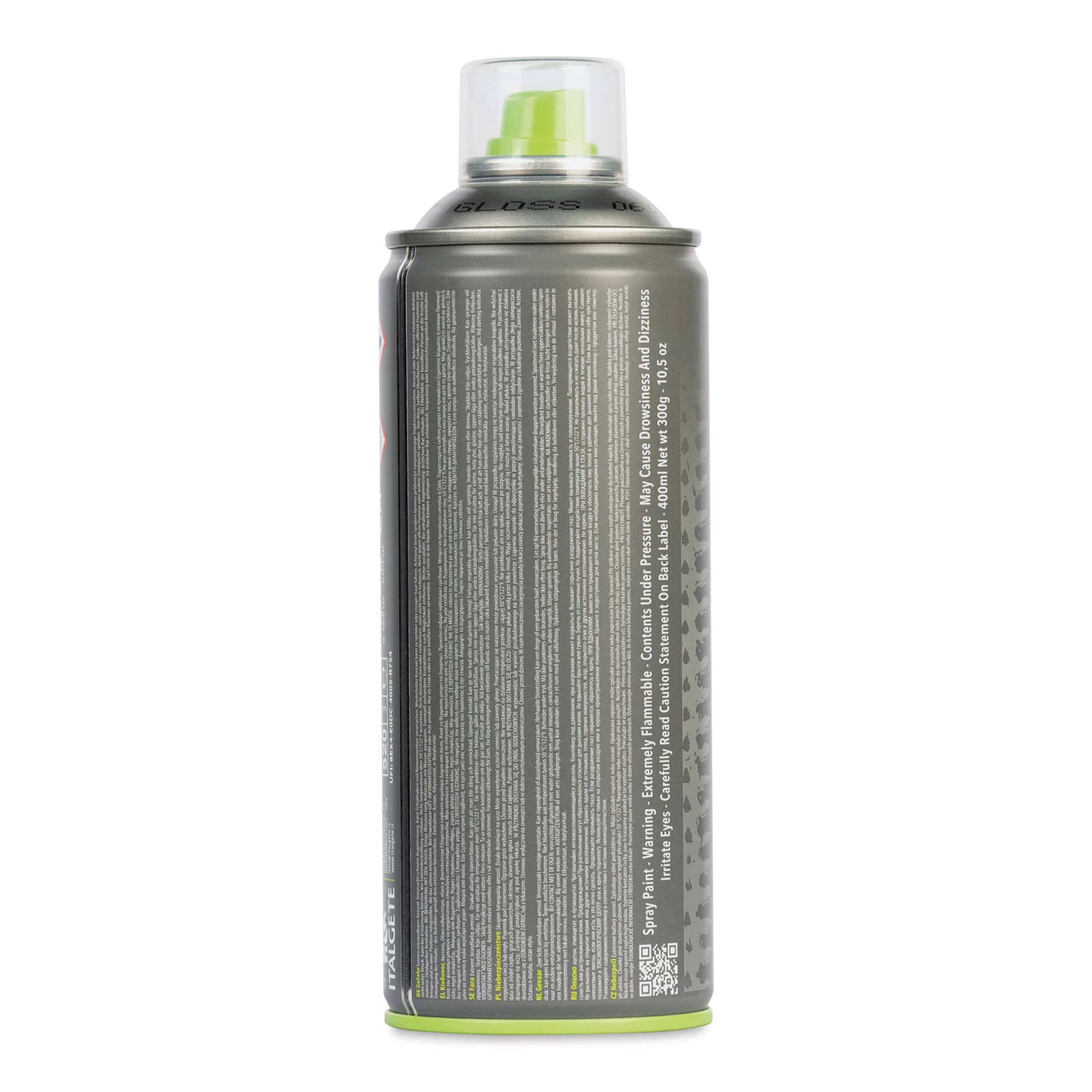 Kobra DIY Spray Varnish - Gloss, 400 ml, side of can