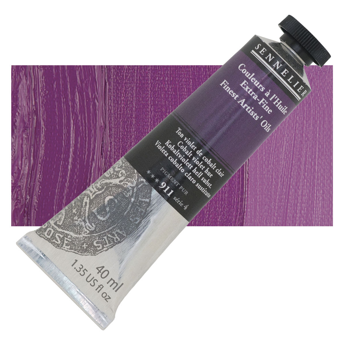 Sennelier Artists' Extra Fine Oil Paint - Cobalt Violet Hue, 40 ml tube and swatch