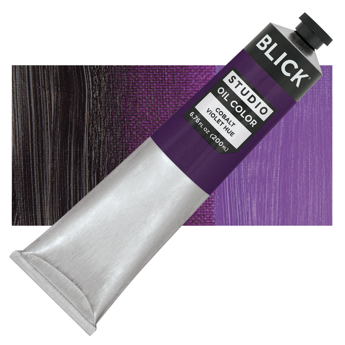 Blick Studio Oil Paint - Cobalt Violet Hue, 200 ml tube and swatch