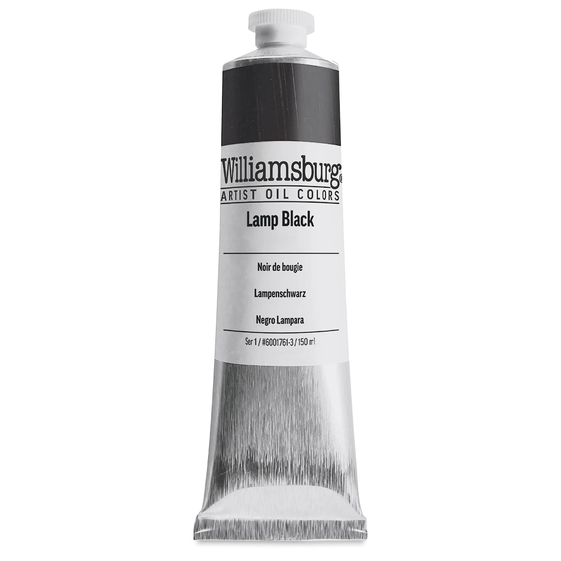 Williamsburg Handmade Oil Paint - Lamp Black, 150 ml tube