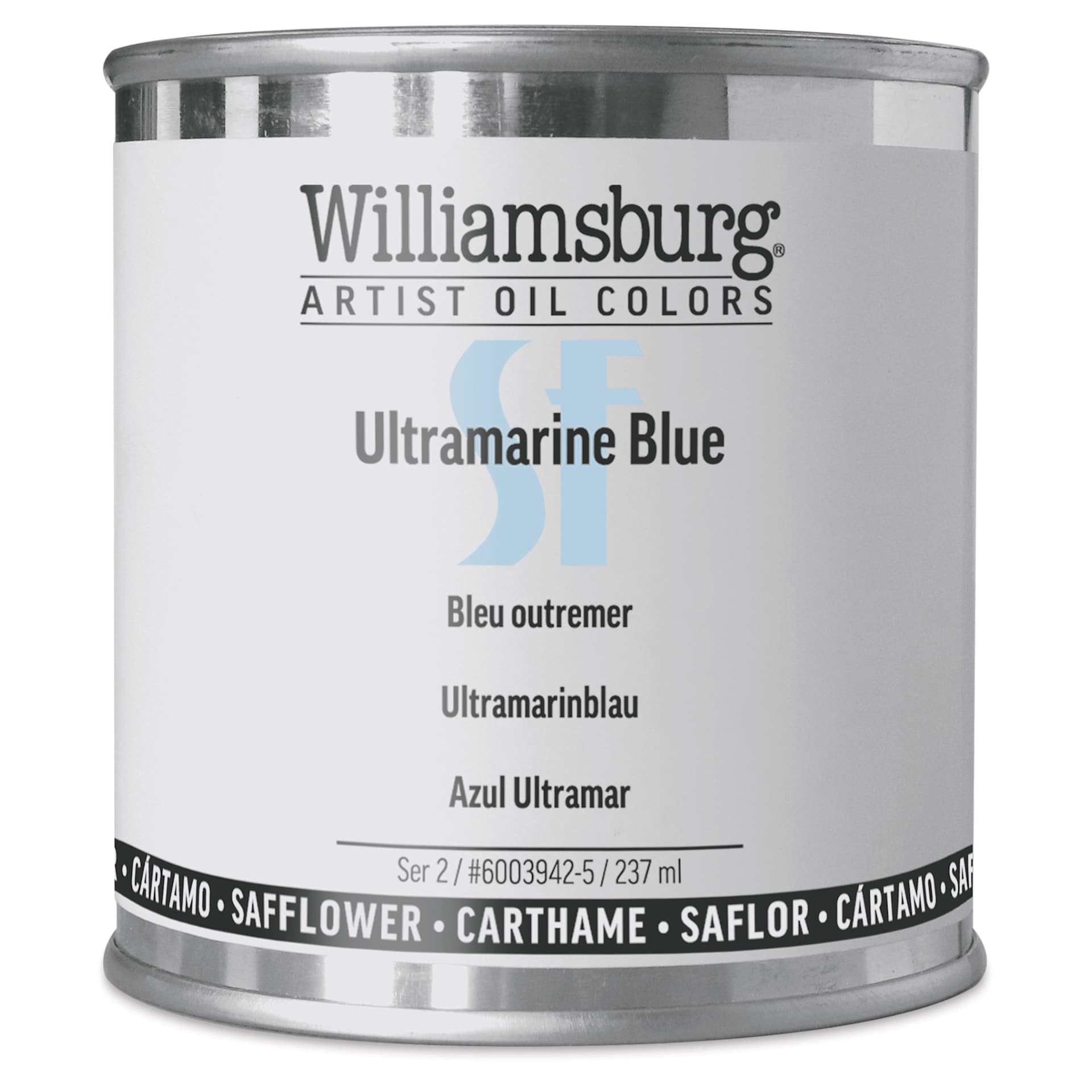Williamsburg Handmade Safflower Oil Color - Ultramarine Blue, 8 oz can