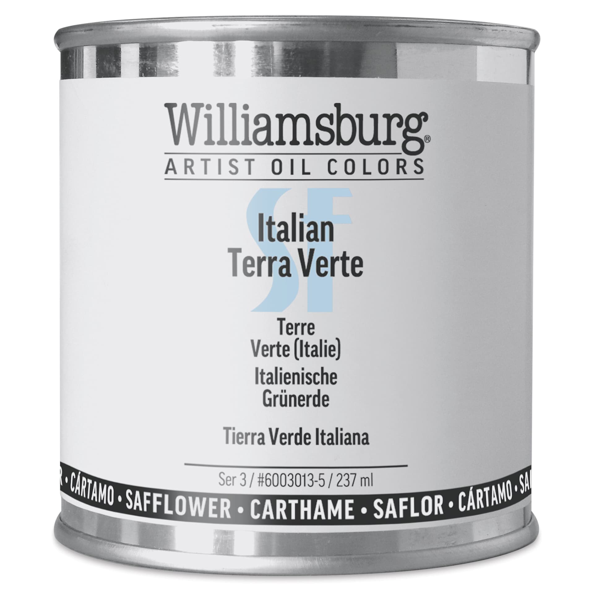 Williamsburg Handmade Safflower Oil Color - Italian Terra Verte, 8 oz can