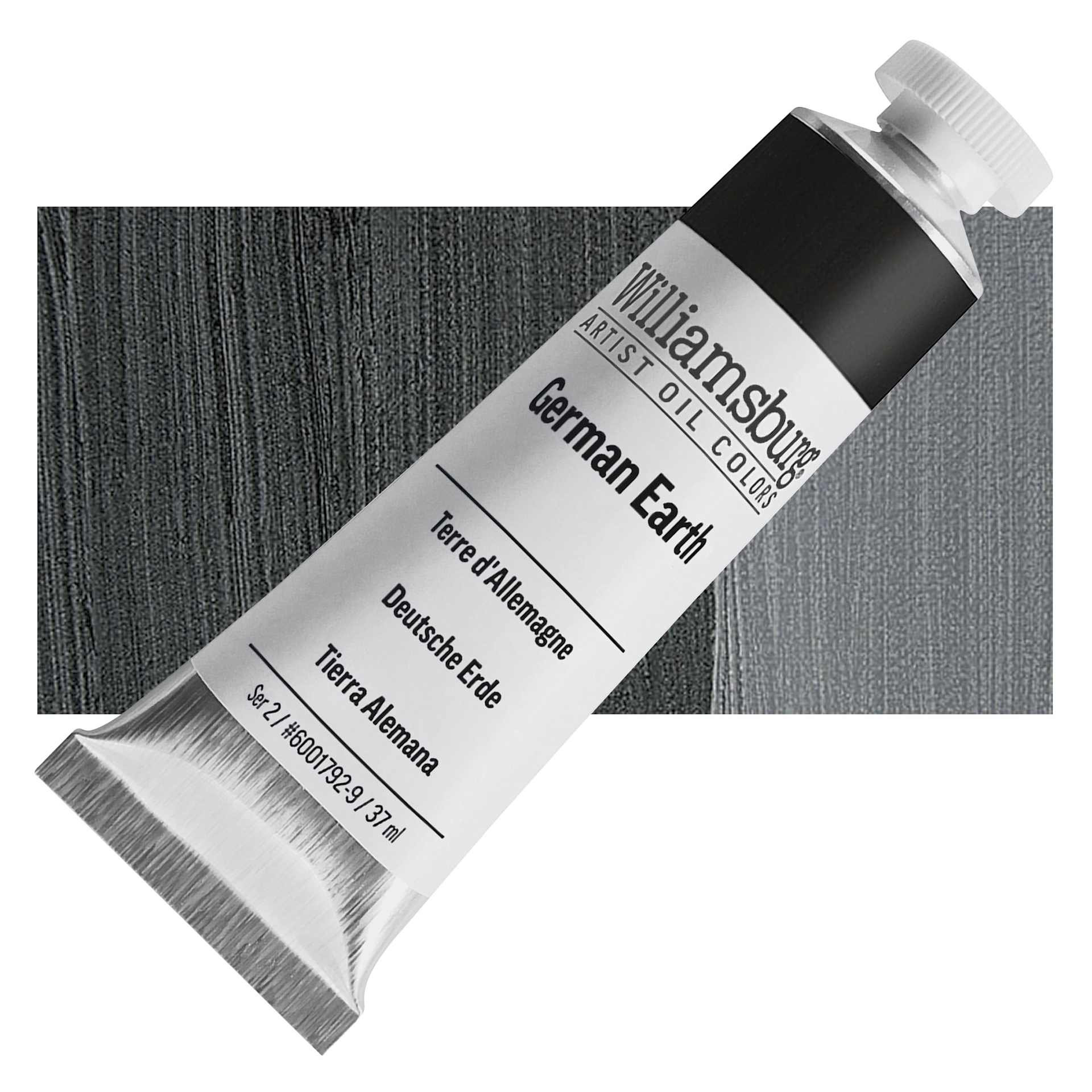 Williamsburg Handmade Oil Paint - German Earth, 37 ml tube and swatch