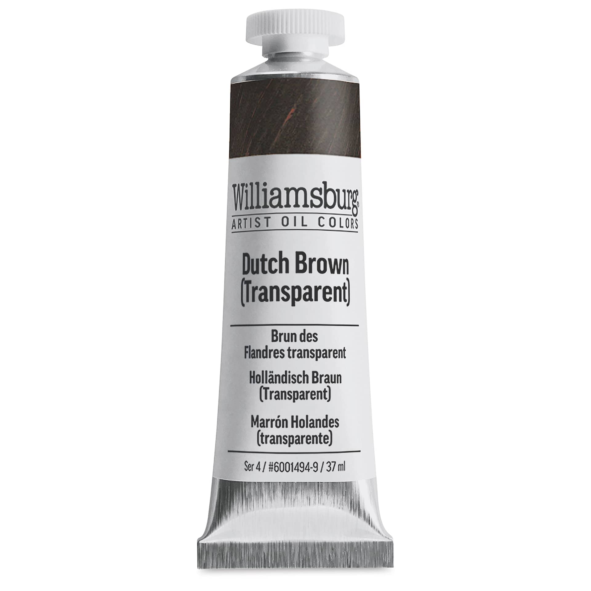 Williamsburg Handmade Oil Paint - Dutch Brown (Transparent), 37 ml tube