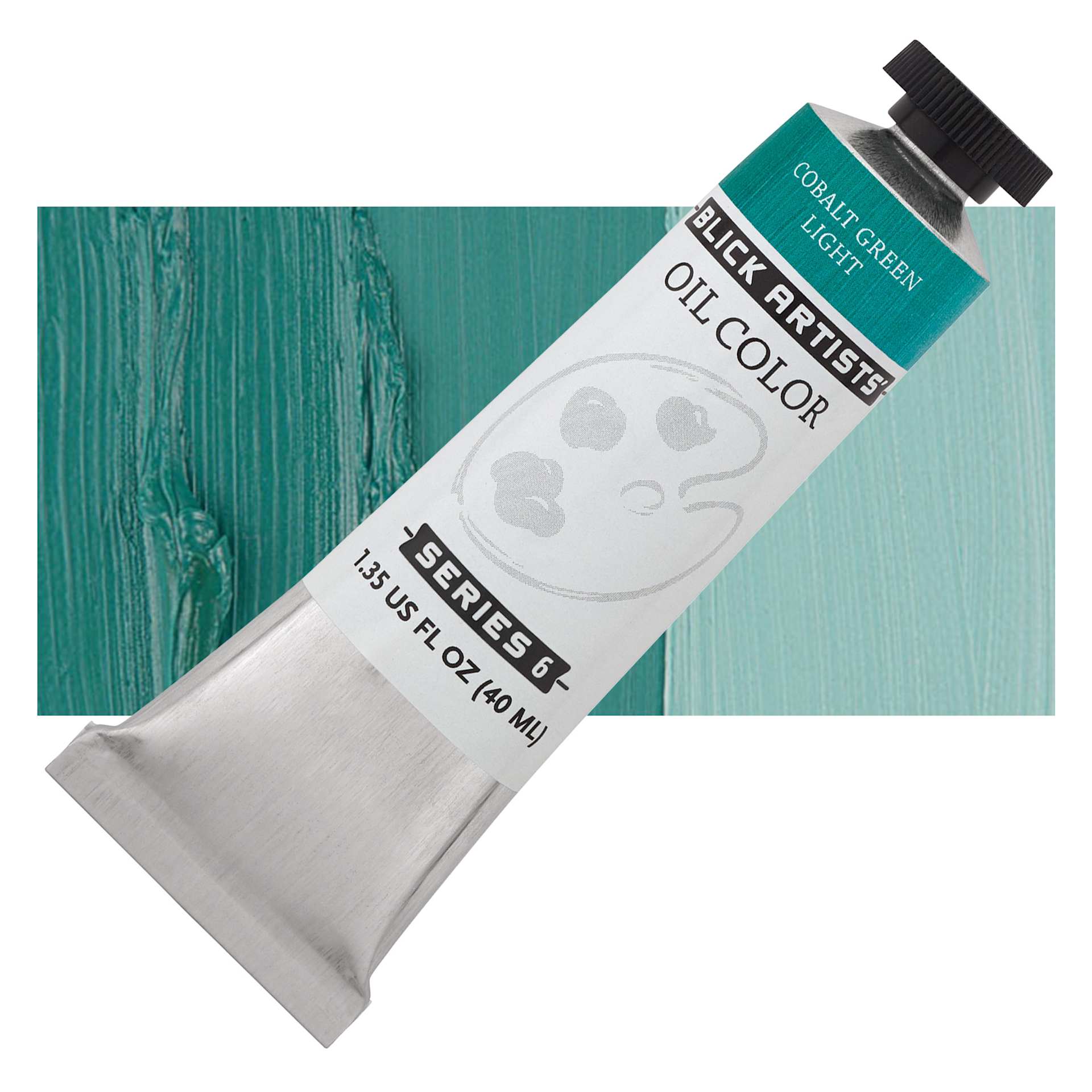 Blick Artists' Oil Paint - Cobalt Green Light, 40 ml tube and swatch