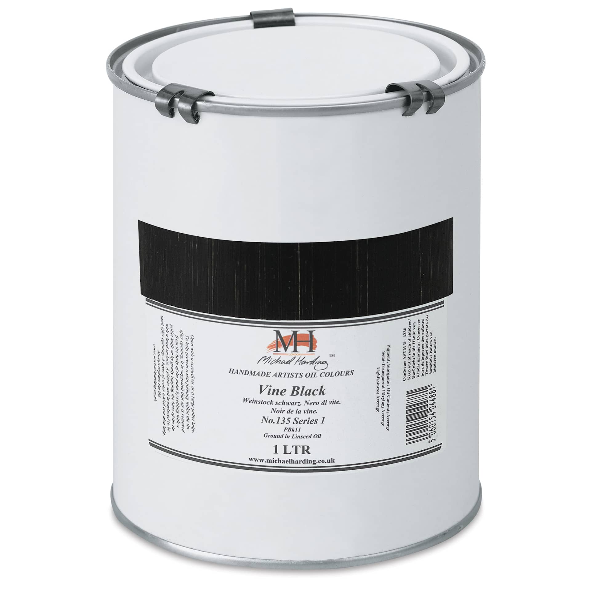 Michael Harding Artists Oil Color - Vine Black, 1 Liter