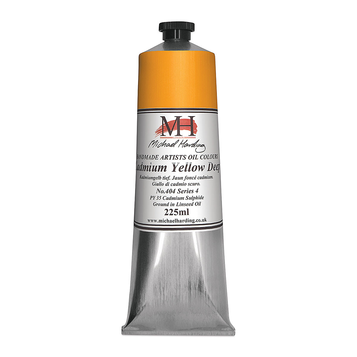 Michael Harding Artists Oil Color - Cadmium Yellow Deep, 225 ml tube