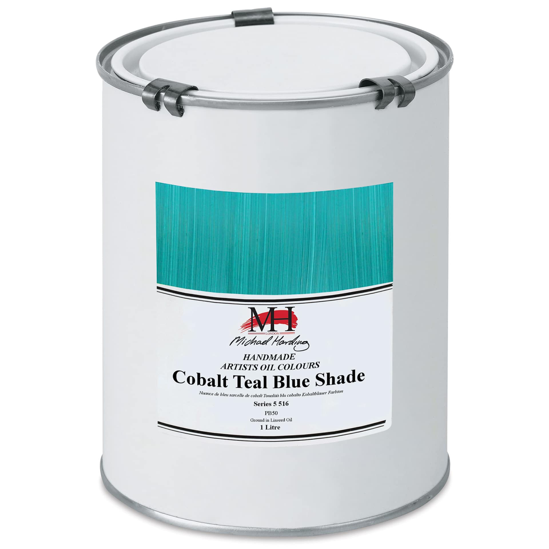 Michael Harding Artists Oil Color - Cobalt Teal Blue Shade, 1 Liter
