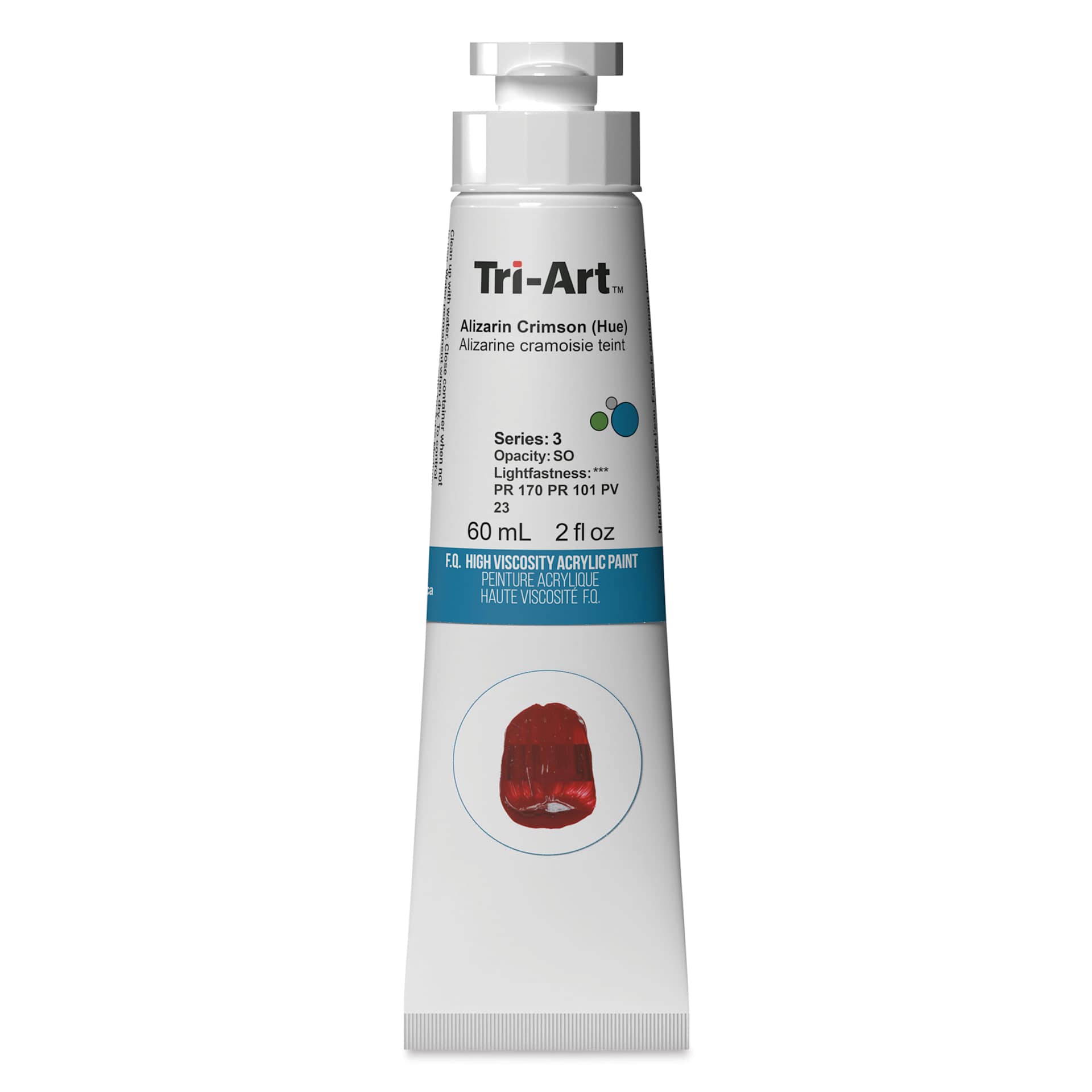 Tri-Art High Viscosity Artist Acrylic - Alizarin Crimson Hue, 60 ml tube