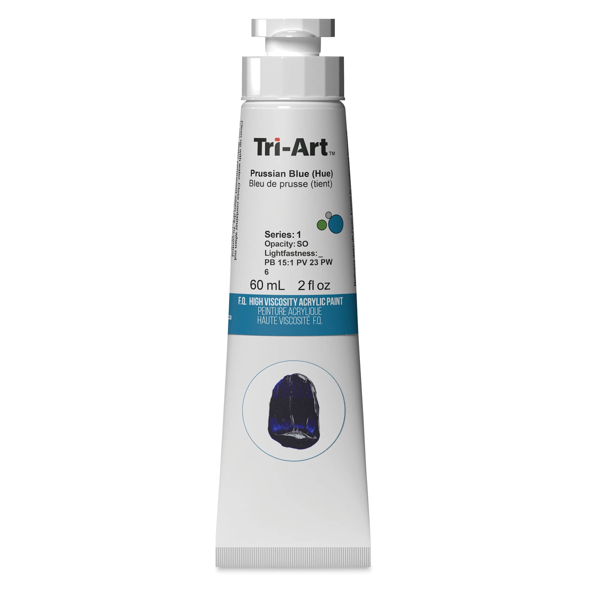 Tri-Art High Viscosity Artist Acrylic - Prussian Blue Hue, 60 ml tube